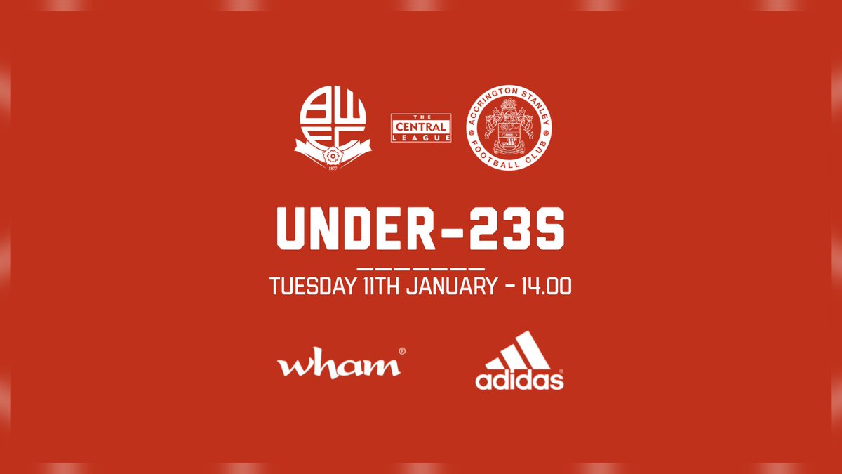 🆚 Ged Brannan’s #asfc Under-23s side will face @OfficialBWFC in the Central League on Tuesday afternoon, 2pm kick-off. Supporters from both teams are welcome to attend the match at the Eddie Davies Academy, provided they have no COVID-19 symptoms. ➡️ accringtonstanley.co.uk/news/2022/janu…