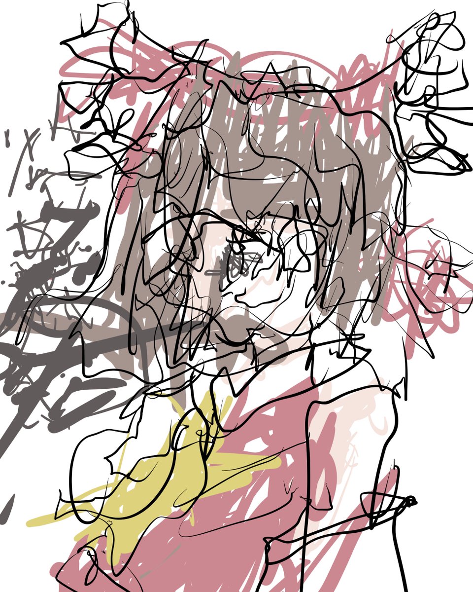 左右の手足で霊夢描いてみたよ 左足に可能性を感じた 