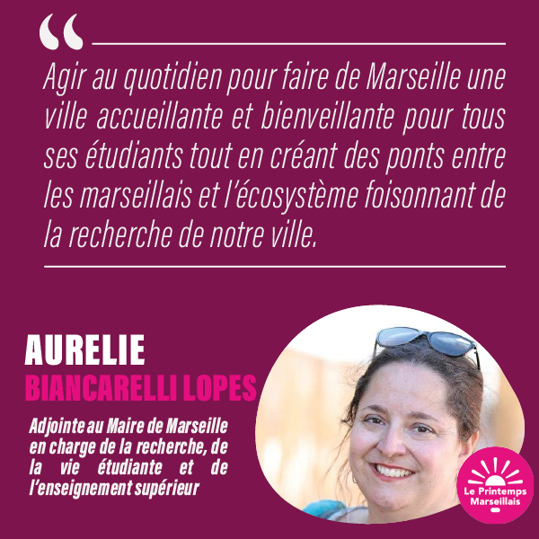 Printempsgroupe's tweet photo. 1⃣ jour 1⃣ élu·e ☀

Retour sur les actions menées par @aurelielopes13 dans le cadre de sa délégation d'adjointe au Maire de Marseille en charge de la recherche, de la vie étudiante et de l'enseignement supérieur 👇 https://t.co/GNjJhOtWpb