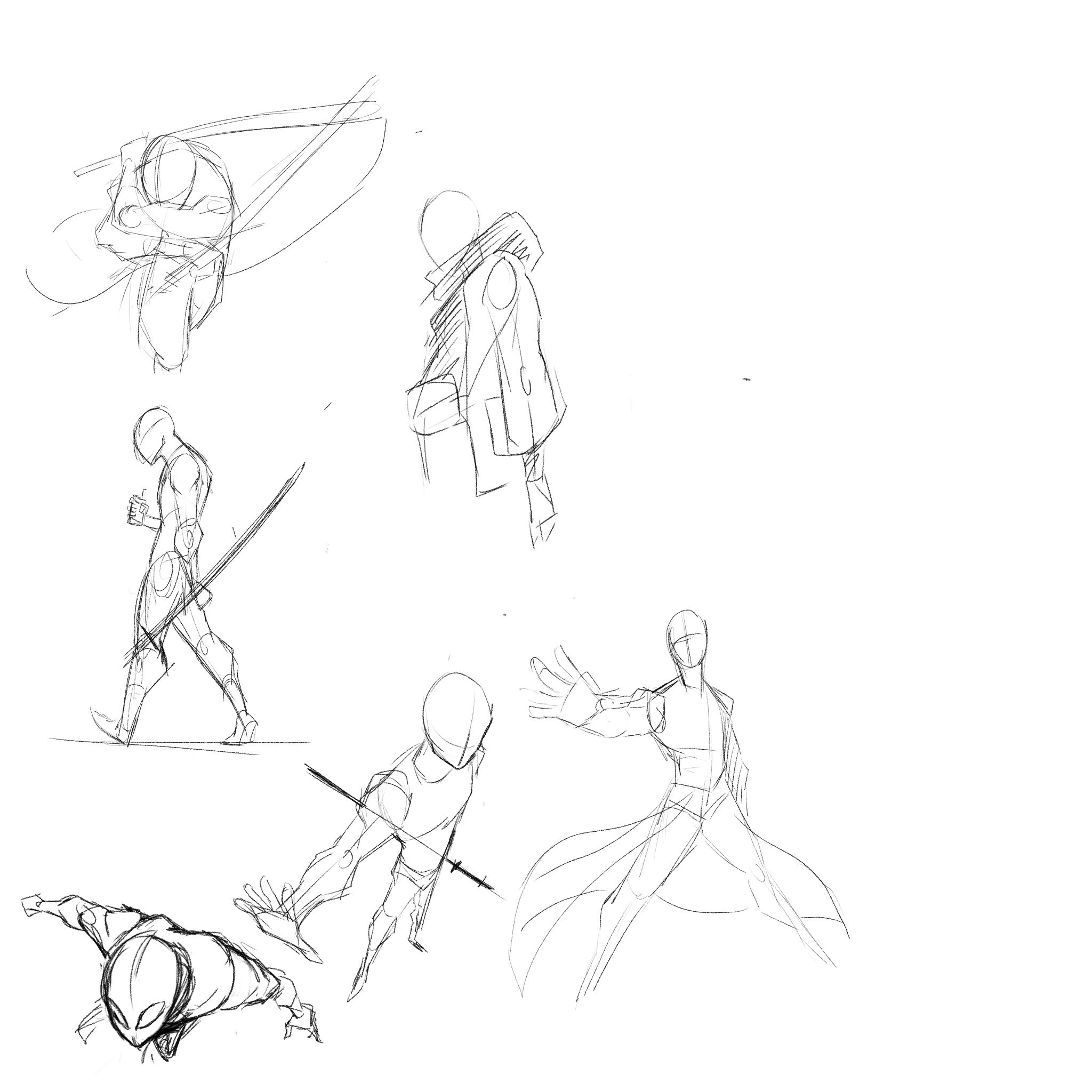 Anime Action Poses - Free Drawing References