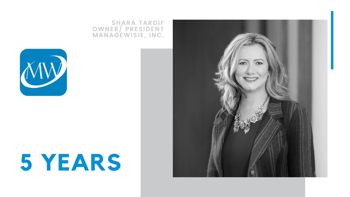 ManageWise's tweet photo. Join us as we congratulate Shara Tardif for her 5 wonderful years working #ManageWisely. Thank you for everything you do and always keeping the team in check!! https://t.co/MQmbk1cmG4