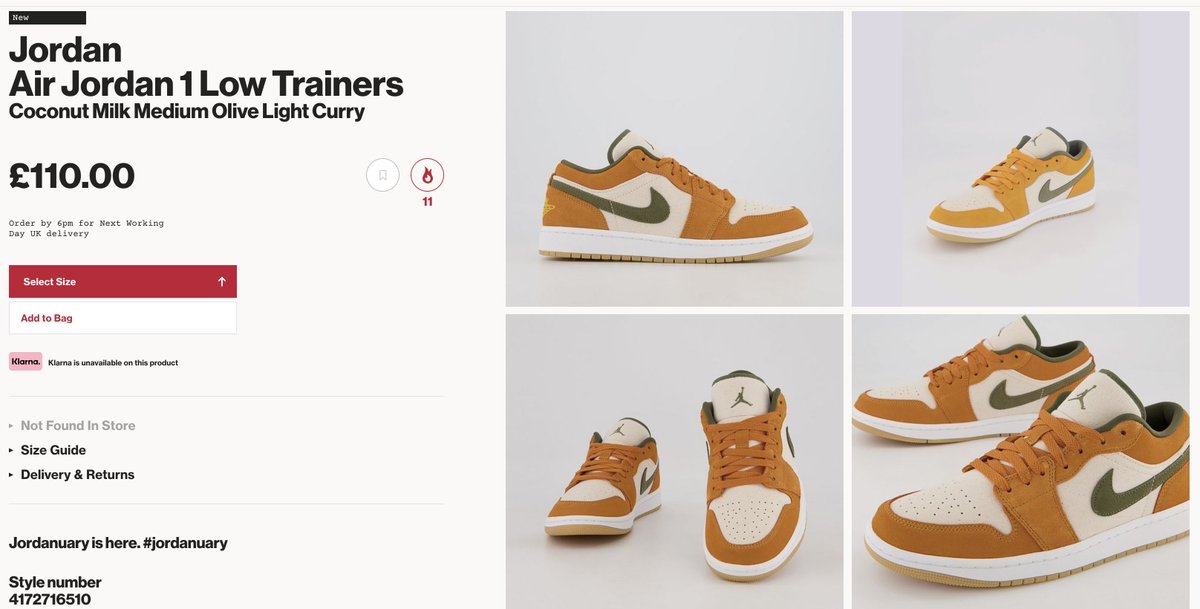 Ad: Jordan 1 Low 'Curry' RESTOCK at Offspring! 🚀

Link > solesupplier.co/3JXblMw