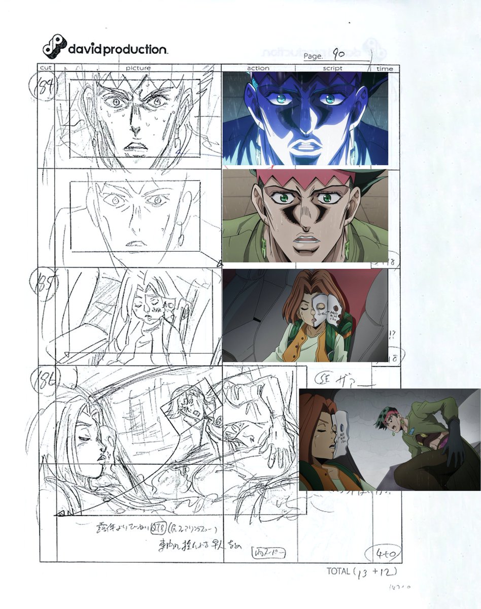 Source: Diamond is Unbreakable Ep. 35
Storyboard by Toshiyuki Kato (加藤 敏幸 