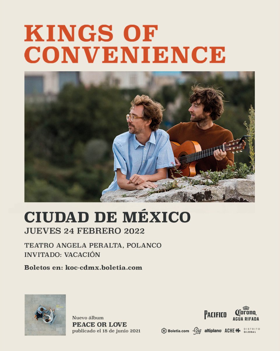 🚨 ¡PAAAAREN TOOODO!🚨
King of Convenience acaba de mejorar nuestro lunes 1000%  porque el 24 de febrero se presentarán en el Teatro Ángela Peralta: