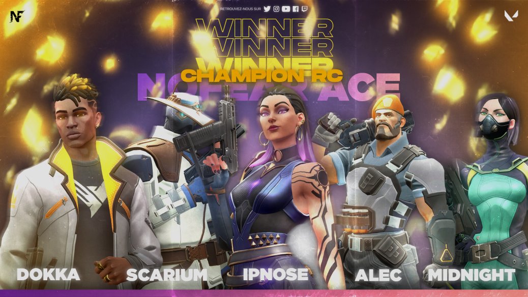 Hello les Nofeariens !🉐

J'ai aujourd'hui l'honneur de féliciter ce nouveau roster qui gagne sa première compétition, mais encore mieux, la première "vraie" compétition, organisée par <a href="/RunCup/">@FVBnews: #Asia Cup-</a> ! 
#NOFEAR #NOLIMIT #VALORANT