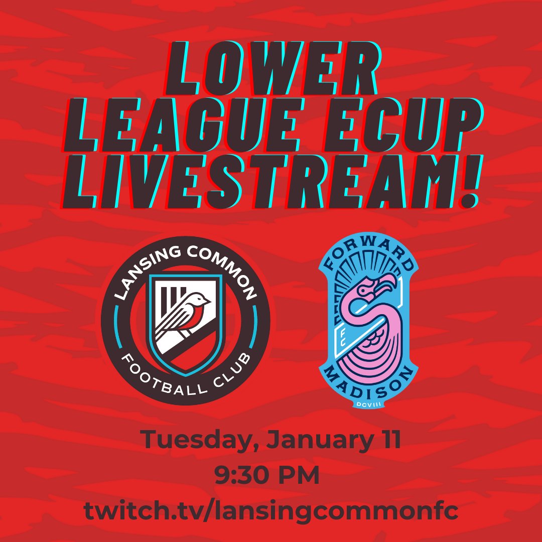 lansingcommonfc's tweet image. Our 2022 @lowerleagueEcup run kicks off tomorrow night against @ForwardMSNFC! We'll have live commentary on @Twitch with special guest, former Lansing Common midfielder Noah Canlas!  If you've got questions for Noah, let us know! twitch.tv/lansingcommonfc