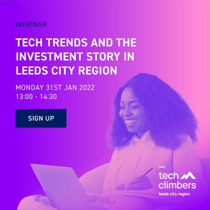 Join our free webinar: 'Tech trends and the investment story in Leeds City Region' hosted by <a href="/Editor_maguire/">ChrisMaguire</a> who will be joined by panellists who will give key insights into the investment landscape in Leeds City Region. 

Register : bit.ly/3GeorTk