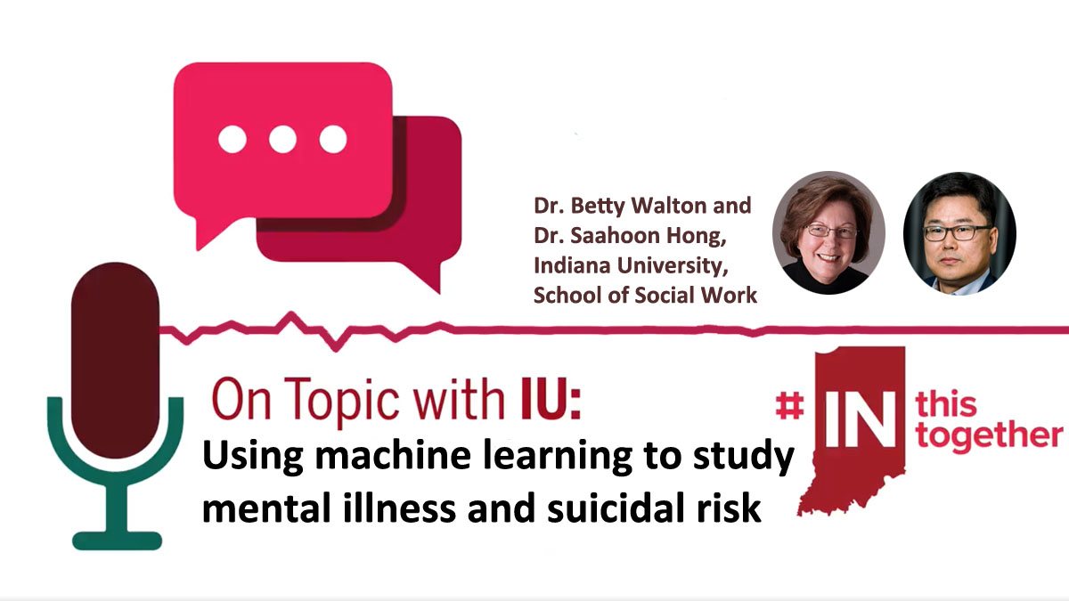 There's innovative research going on <a href="/IUSocialWork/">IU Social Work</a>, where machine learning is being used to process years of mental health data. The analysis is building out helpful models for experts in the field. 

Listen as Drs. Walton and Hong discuss their work:

soundcloud.com/on-topic-with-…