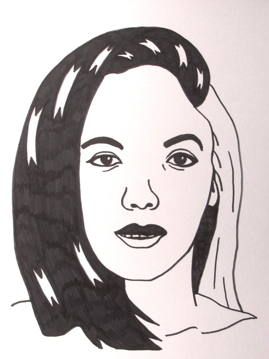 JeffZenick's tweet photo. JANUARY 2022 #arte #modernart #art #Drawing #artgallery #contemporaryArt Brazilian Woman #Sharpie Underground Outsider Art #kunst heart heart abstract art #portrait Sharpie Marker drawing 9" x 12" https://t.co/0eBxcpDYwa