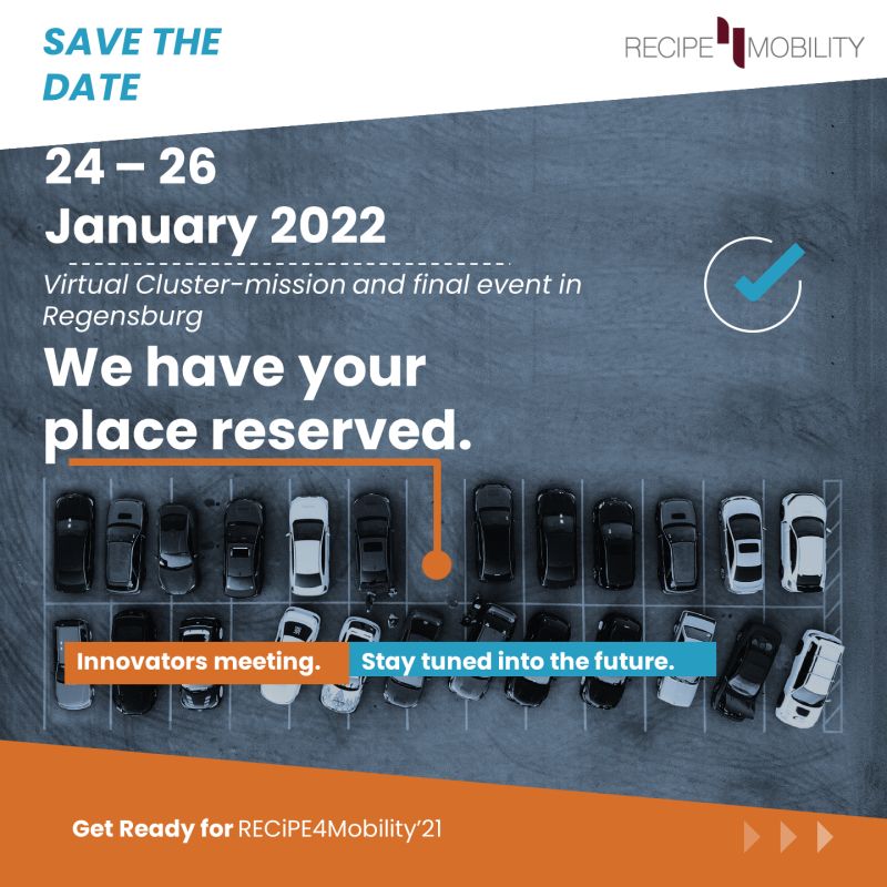 R4M_Project's tweet photo. Save your place! 24-26 January 2022

Virtual Cluster-mission and final event in Regensburg!

The Cluster Mobility &amp; Logistics virtually invites you to Regensburg for sessions full of exploration, knowledge exchange and networking.

Register here: https://t.co/nAhUHP53hV https://t.co/Ng8M4JLKA8