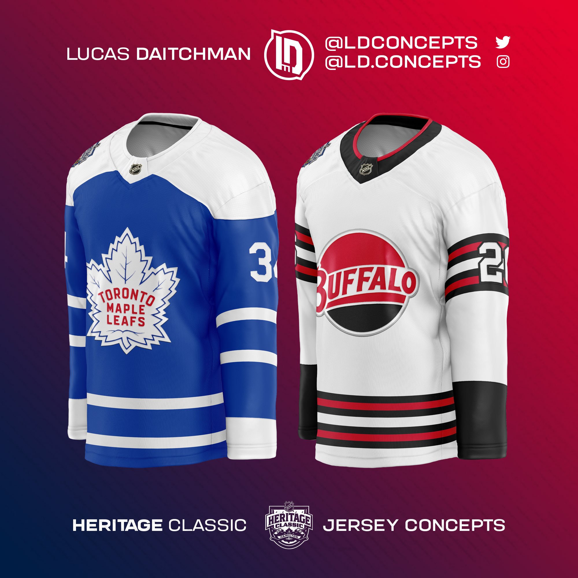 How about something like this concept for a Leafs Heritage Classic