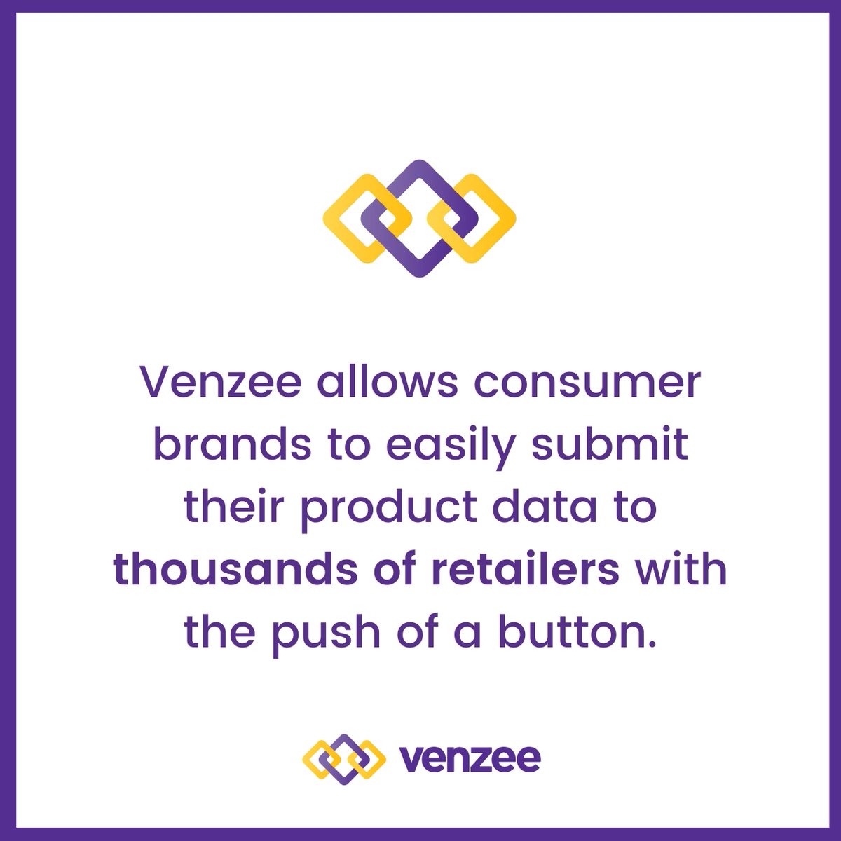 Venzee utilizes #AI and #machinelearning to smarten your operations - allowing consumer brands to easily submit product data to thousands of retailers. Book a consultation to find out how Venzee can future-proof your supply chain at venzee.com.