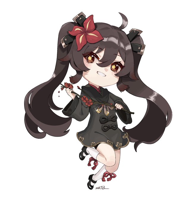 摸张明哥笔下的胡桃q版! 