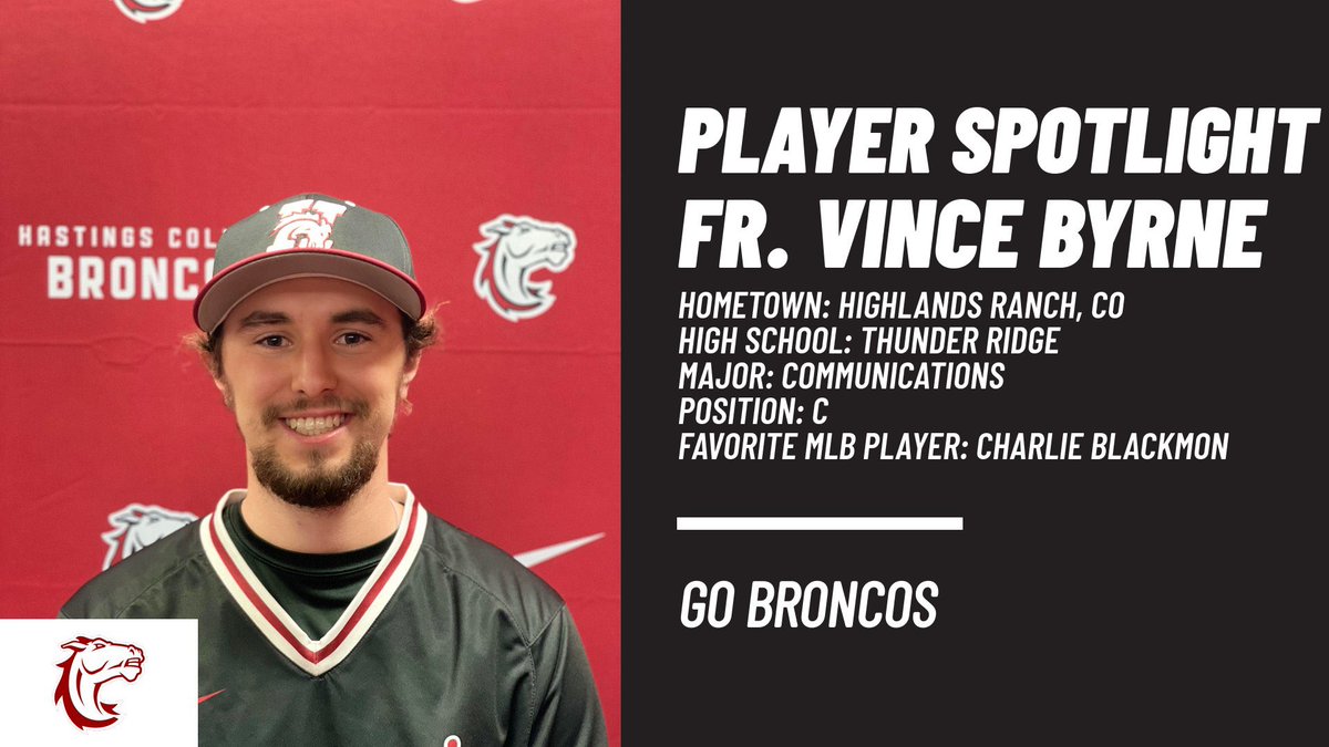 HCBroncoBSB's tweet photo. Meet freshman catcher, Vince Byrne! #40Days #SaddleUp https://t.co/9TFgMMjKuH