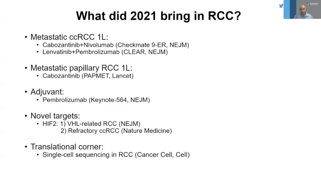 Advances (what should be part of your treatment discussion in the community) for RCC patients in 2021 by Dr. @DrChoueiri at The @OncoAlert Colloquium 2021. 

#OncoAlertColloquium #renalcellcancer  #kidneycancer
