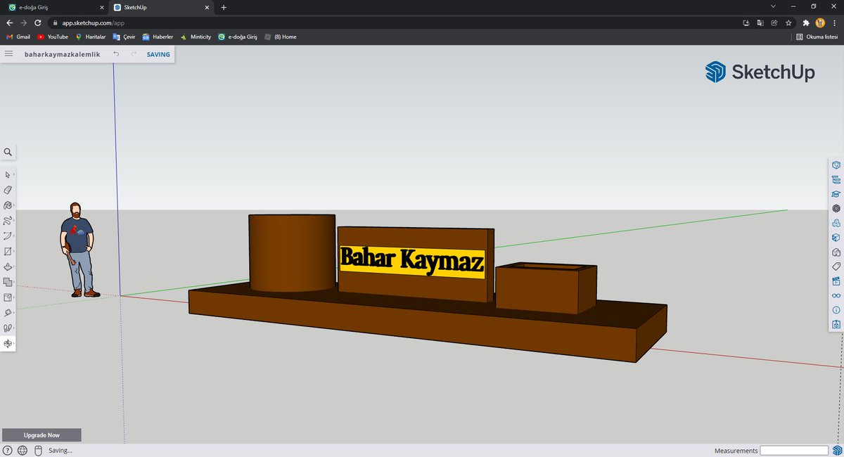 Öğrencimden gelen mesaj ! Sürpriz bir masaüstü kalemlik tasarımı. Şimdiye kadar ismimin bulunduğu masaüstü kalemliğim olmamamıştı. Sanalda olsa tasarlayan öğrencim 🙈 Haydi çıktı alınsın #3dprinter 🤩 #dogatech <a href="/hakaninanir/">Hakan İnanır</a> <a href="/muammerozkan_/">Muammer Özkan</a> <a href="/CansuDirekci/">Cansu Direkçi</a> <a href="/DogaOkullari/">Doğa Koleji</a>