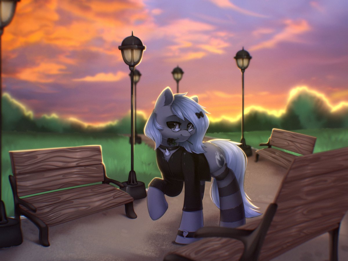 Commission for <a href="/Darkshineeee/">一郭炖不下</a> 

#pony #mlp #female #sfw #art #background #cozy #sunset