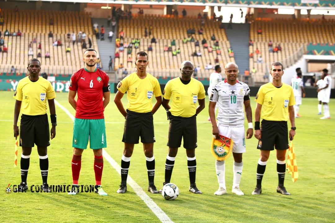 GhanaBlackstars's tweet photo. #TeamGhana 

⌚80' Into the final 10 minutes. 

Morocco 🇲🇦 0-0 🇬🇭 Ghana 

 #TotalEnergiesAFCON2021 | #BlackStars https://t.co/rNtVuw1PkV