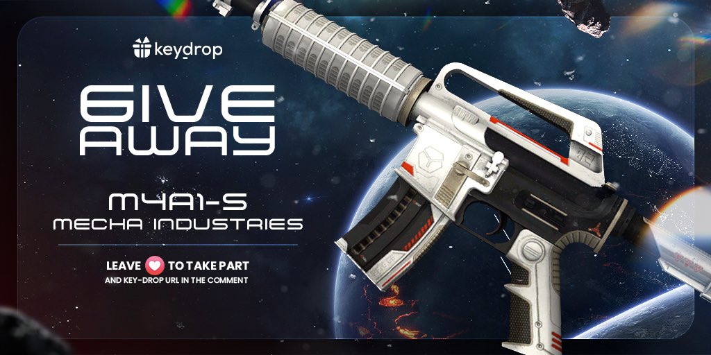 keydropcom's tweet photo. Giveaway on M4A1-S | Mecha Industries 🎁

👊 Just leave ❤️ under the post!
🌟 Follow us!
🏆 Retweet!
 
⏰ Wait 24 hours!

#freeskins #csgoskinsgiveaway #csgoskinsfree #giveaway #airdrop #csgocases #csgocase #csgocommunity #csgoesport #skins #csgoskins #keydrop #keydropcom https://t.co/sXEmER8VRC