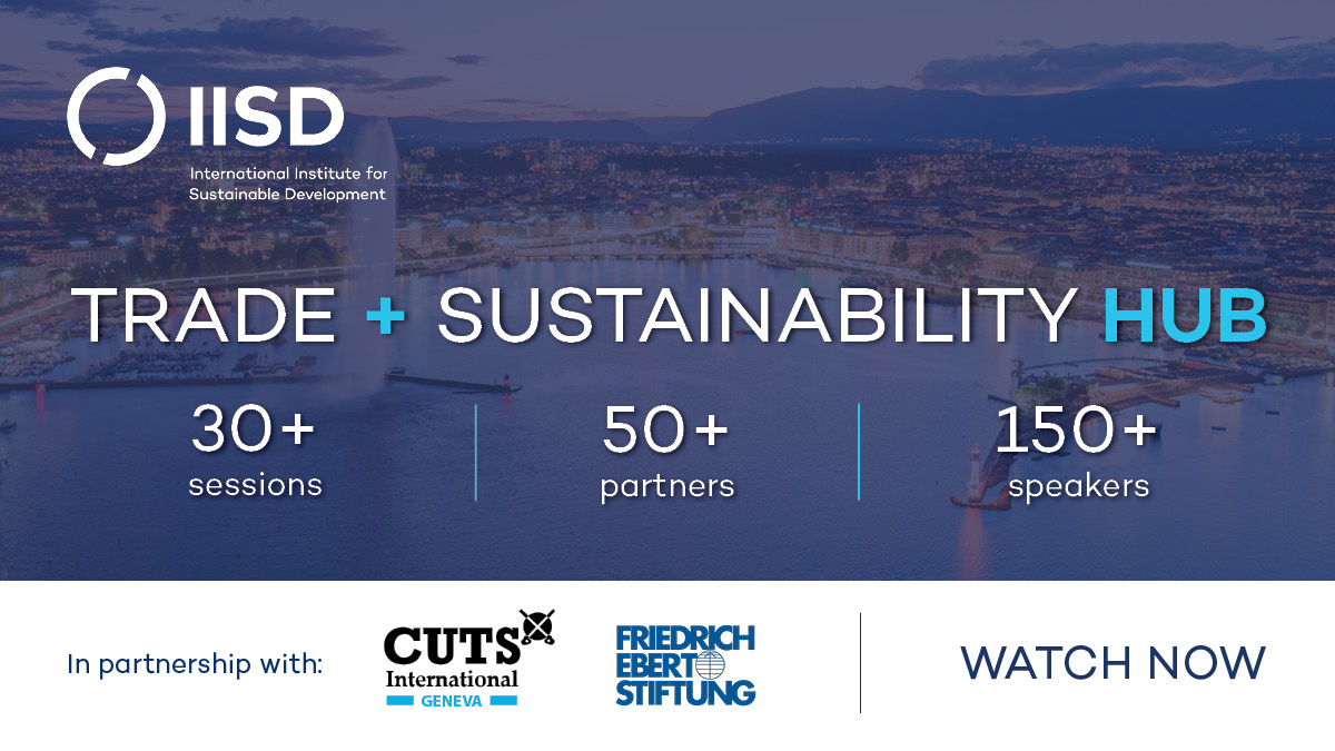 📣 All 30+ session recordings from <a href="/IISD_news/">IISD</a>' Trade and Sustainability Hub are now available!

📺 Watch them at your convenience and share with colleagues 👉 iisd.org/events/trade-a…

#TradeAndSustainabilityHub 
<a href="/CUTS_Geneva/">CUTS Geneva</a> <a href="/FESonline/">Friedrich-Ebert-Stiftung</a>