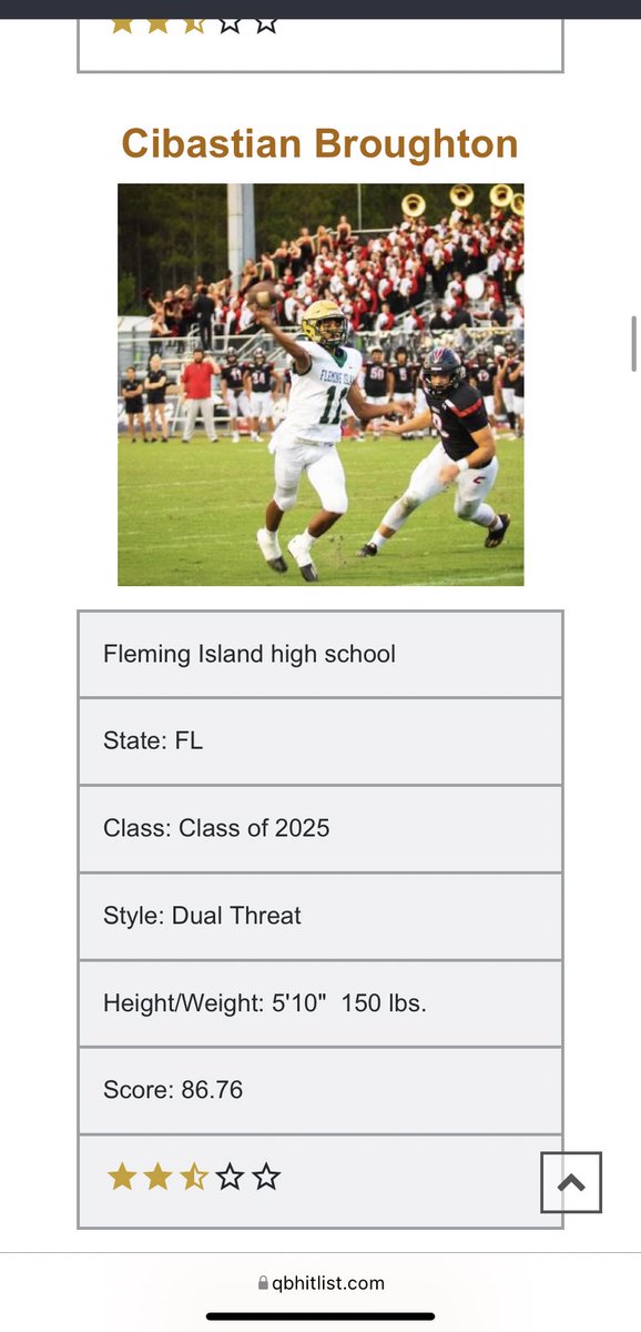 cibastianb11's tweet photo. #7 Dual Threat QB in class of ‘25 from Florida @QBHitList @Coach__Gio @Coach_Springs @CoachHill1 @BlackMigo2 @CoachAAnderson @Isilberman77 https://t.co/u04vnF4MjA