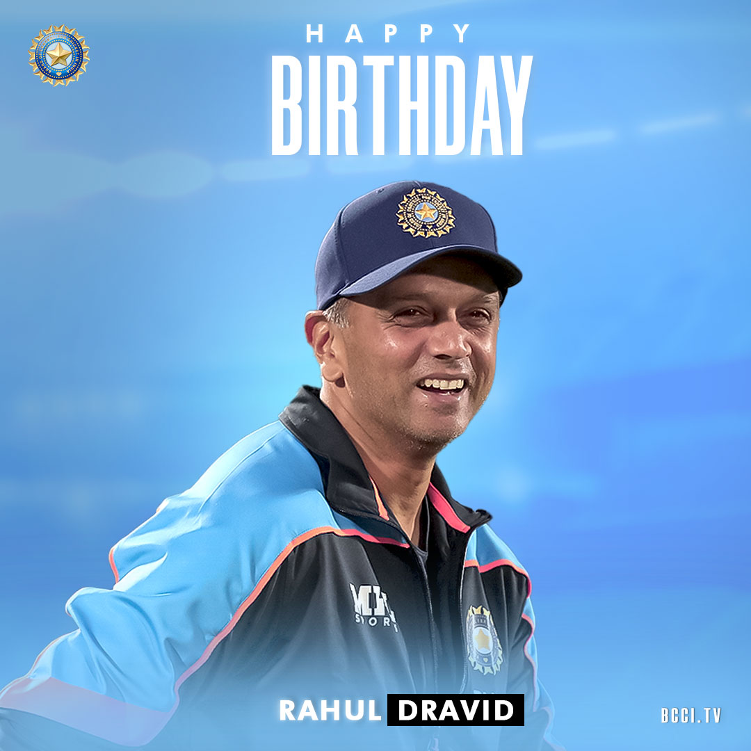 509 international matches 👍
24,208 international runs 💪
48 international centuries 👌

Here's wishing Rahul Dravid – former India captain &amp; current #TeamIndia Head Coach – a very Happy Birthday. 🎂 👏