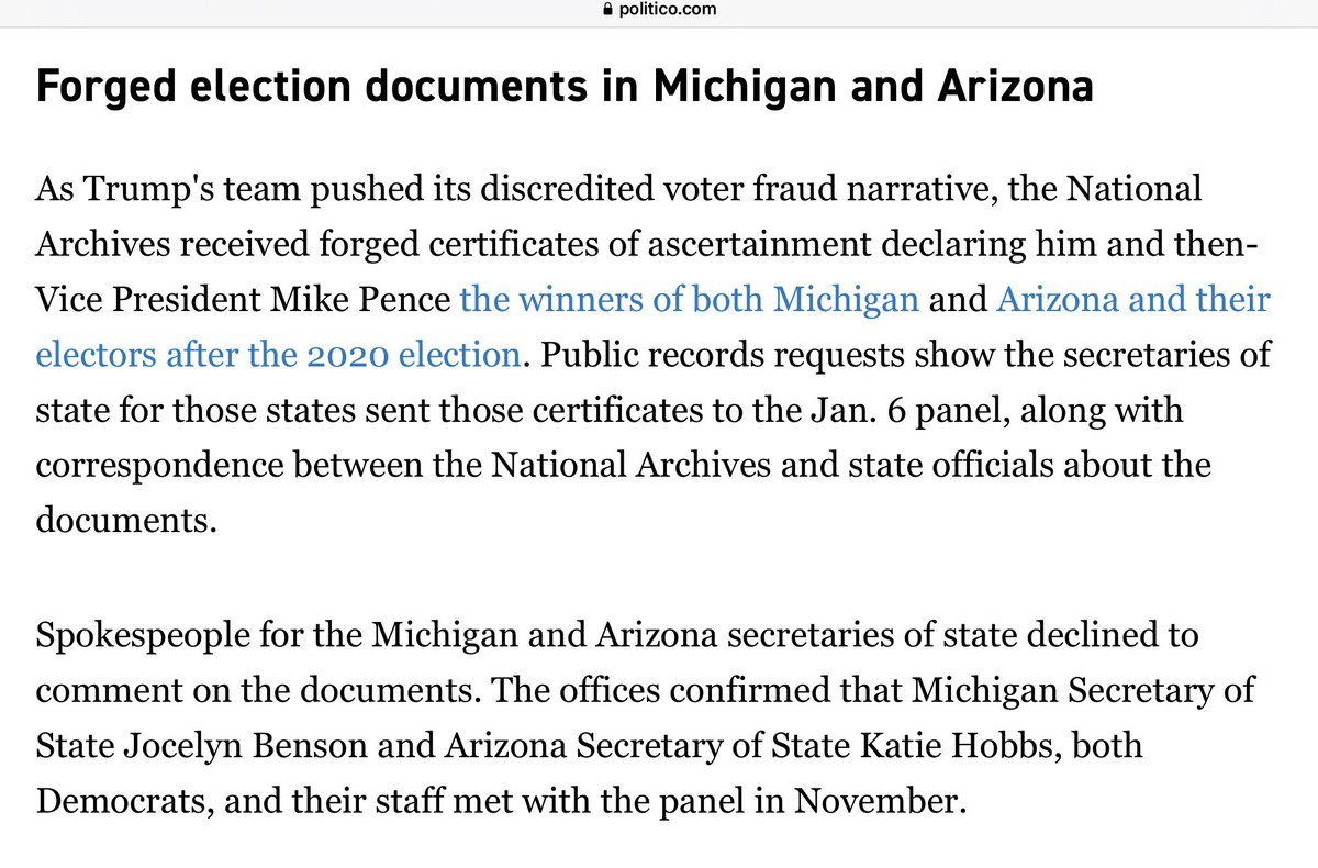 j2dumfounded's tweet photo. @ericgarland “Forged certificates of ascertainment” 

So when do Kathy Berden and Lori Osiecki get subpoenaed, @January6thCmte? https://t.co/ZzkNjDl3mP