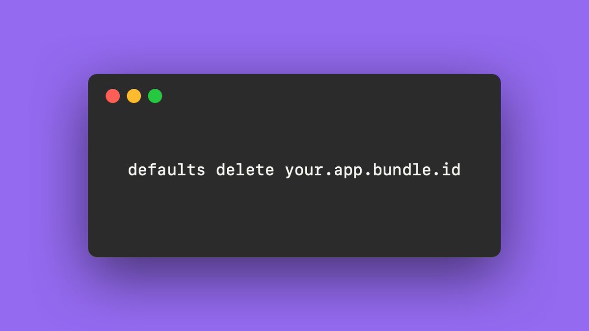 sarunw's tweet image. This is how you delete UserDefaults in macOS.
sarunw.com/posts/how-to-d…