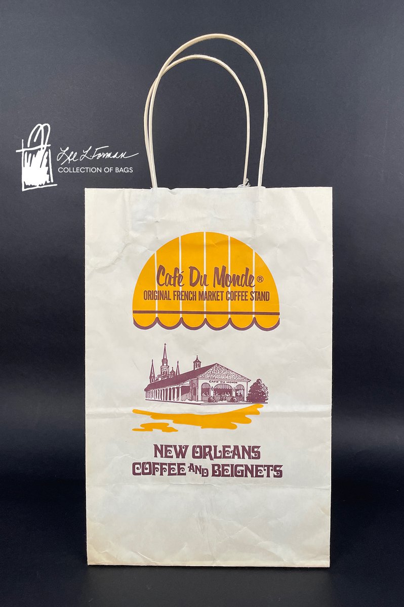 16/365: Did you know? The original Cafe du Monde coffee stand in New Orleans was first opened in 1862. The famous coffee is traditionally served in a mug filled half with hot coffee and half with hot milk. We imagine this bag might have held a few beignets at one time.