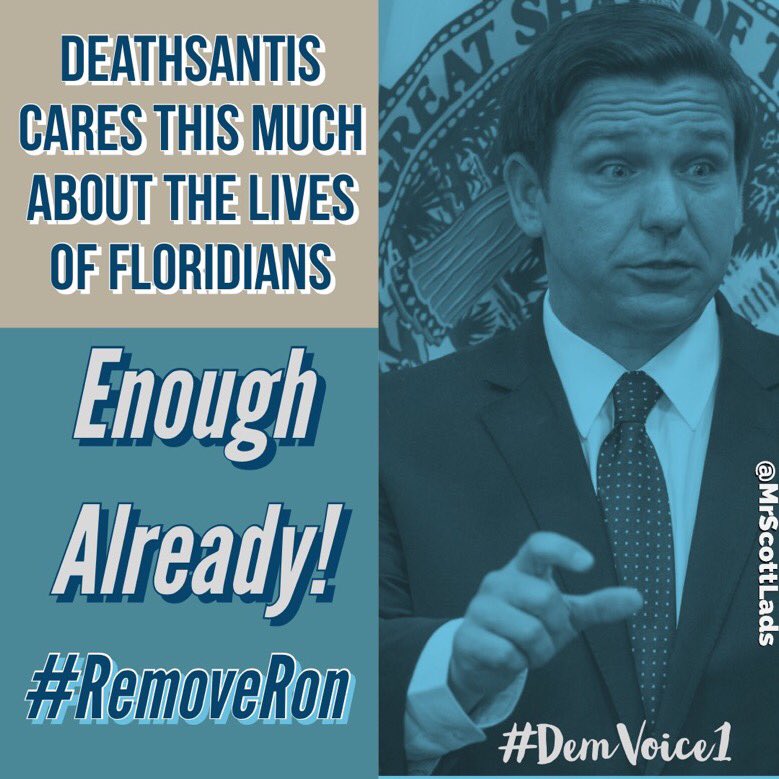 BadrobotLinda's tweet photo. ‼️FL had a 744% jump in COVID cases the past 2 wks

‼️FL set daily records for new cases

‼️FL hospitalizations quadrupled the past 2 wks

❌Rubio says a sore throat is not a crisis

❌DeSantis has banned mask and vaccine mandates

Florida, you deserve better❗️

#DemVoice1 https://t.co/L9FhF6820c
