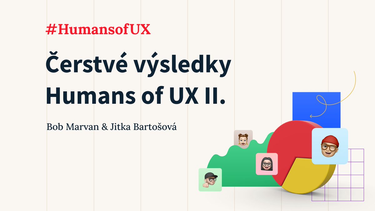 Čerstvé výsledky #HumansofUX II.

- Prezentace z dnešního UX Monday: bit.ly/hux-II-uxmonday

- Dashboard s daty na hraní: bit.ly/hux-II-dashboa…

- Na kompletním Reportu dále pracujeme, věříme, že bude stát za to :)
