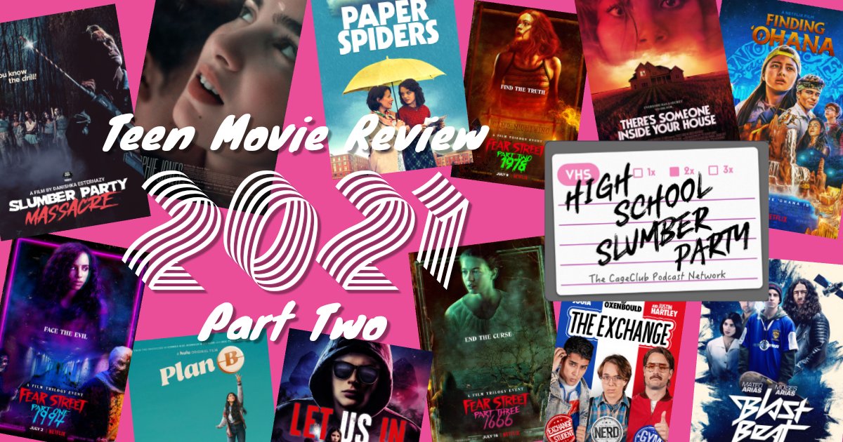 HSSlumberParty's tweet photo. Hosts @SassyNerdMT and Brian Rodriguez return for part 2 of the 2021 Teen Movie Review! 

https://t.co/QOP8wCfsfj

 #FearStreet #SlumberPartyMassacre #Theressomeoneinsideyourhouse #Letusin #FindingOhana #PlanB #SophieJones #PaperSpiders #BlastBeat #TheExchange https://t.co/pPVf8HwB6K