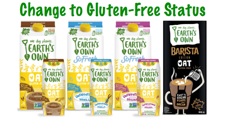 TheCeliacScene's tweet photo. Thank you @earthsowncanada for notifying consumers! #oats in Oat Milks will soon no longer be #glutenfree SEE https://t.co/zciP721D5C Watch for upcoming changes in package labeling at stores & coffee bars @EdmontonCeliac @LittleCinde @MGFKitchen #pure #oats #purityprotocol https://t.co/rkmZlMEt2R