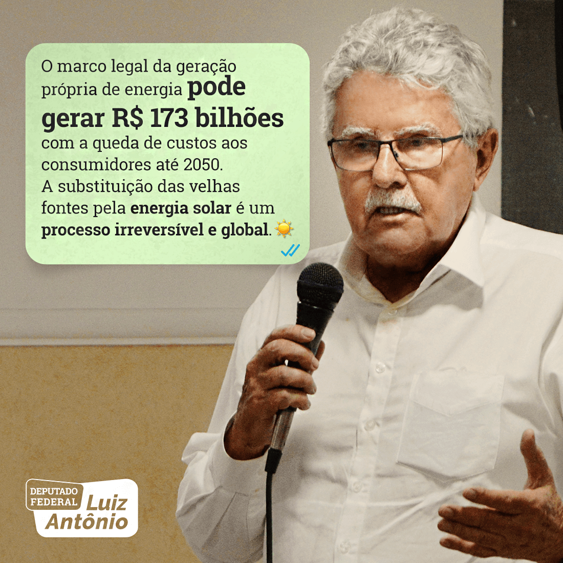 Vencemos a luta pela criação do marco legal da mini e microgeração de energia. Ele democratiza o acesso à energia solar e traz a segurança jurídica que o setor precisa. O meio ambiente e o seu bolso agradecem. 🔌🌞#energiasolar #energiafotovoltaica #energialimpa