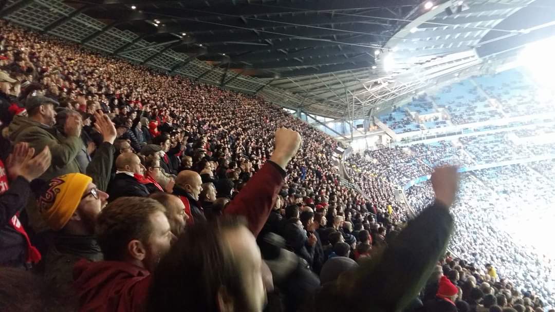 cidersuspect's tweet image. Just found a pic from that away end at Man City four years ago. Fooking hell, what a club