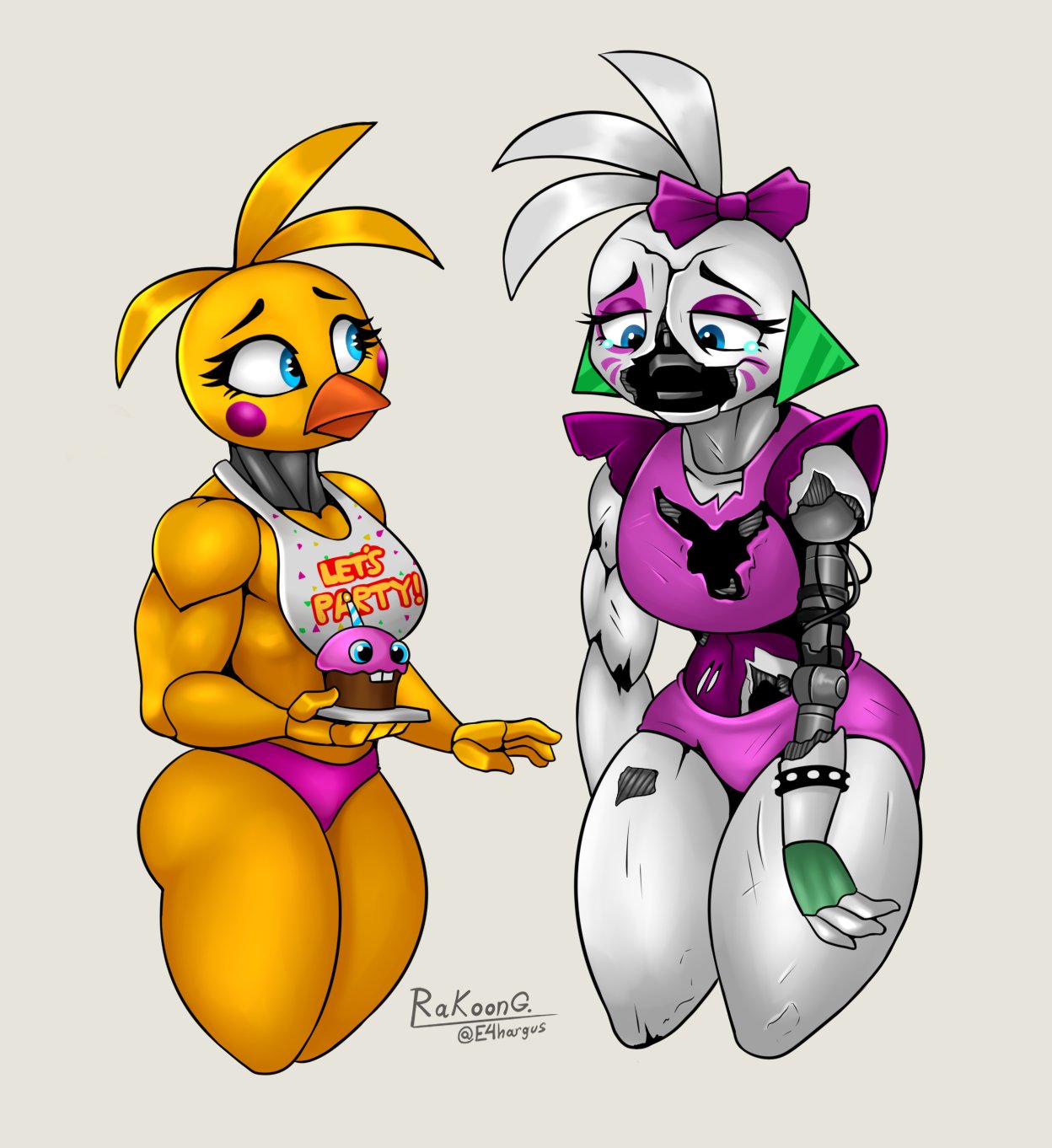 #FNAF. i will start the year with two chicas. #fnafsecuritybreachfanart. 