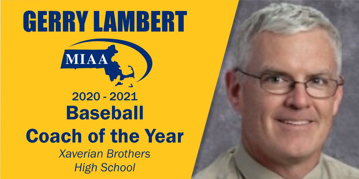 MIAA033's tweet photo. 💥Congratulations to Gerry Lambert, #MIAA 2020-21 Baseball Coach of the Year! Your time and dedication to Baseball is appreciated! ⚾
#OneTeamOneMIAA #ThankACoach @Xaverian_Hawks @XBbaseball @MSSADA9 @trytko_ann @KBrouillard12 https://t.co/vPnayTLkjj
