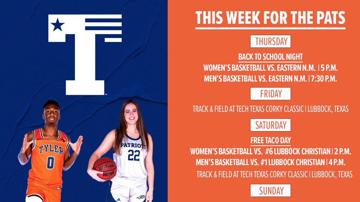 GEN | A big weekend lies ahead for @uttylermbb and @UTTylerWBB with a pair of big games and promo nights on the schedule! @UTT_XCTF continues on their indoor season with the first meet of 2022 as well! #TYLERMADE