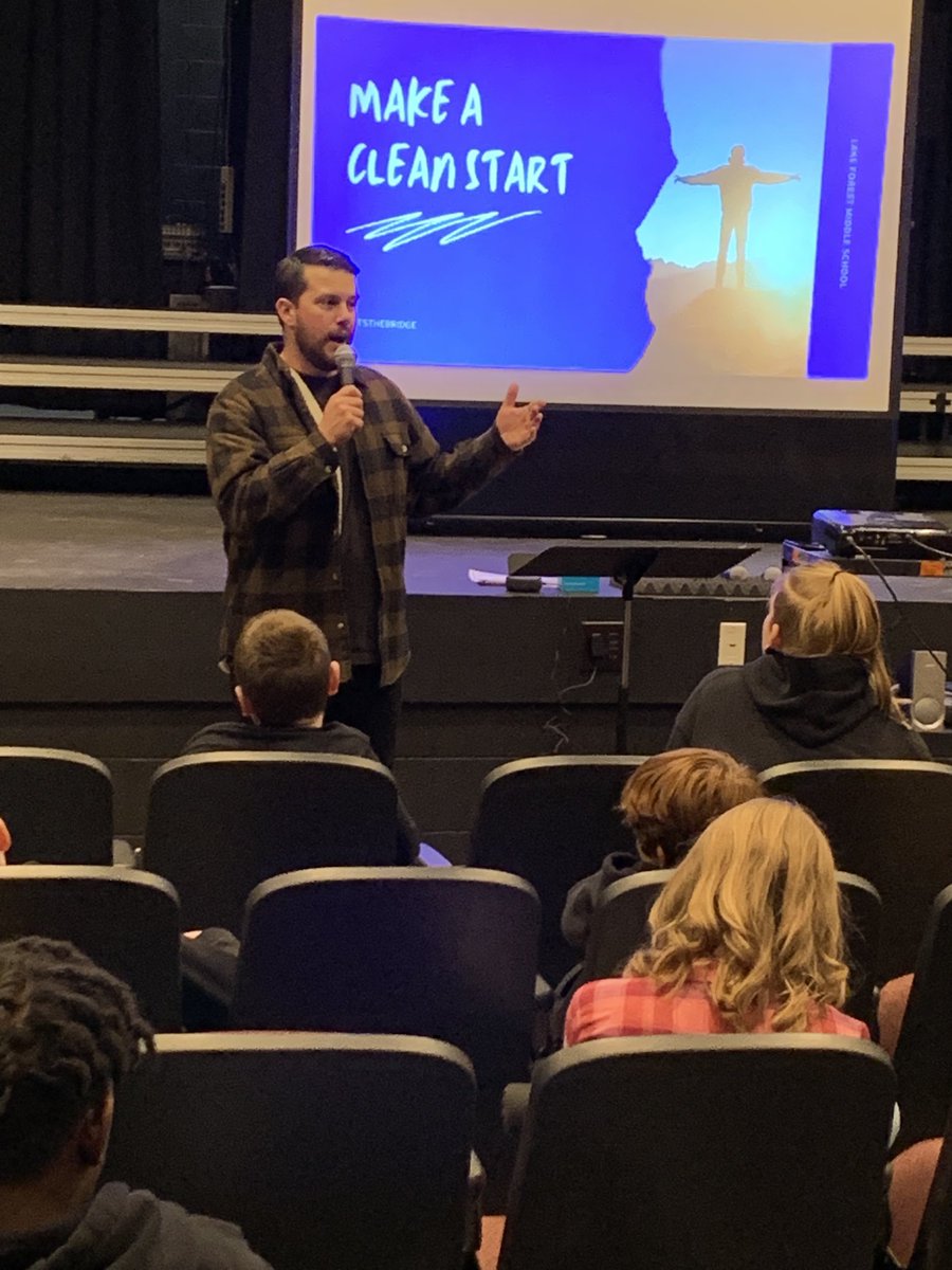 ATS The Bridge speaking to our PE classes about making a clean start and making good choices.