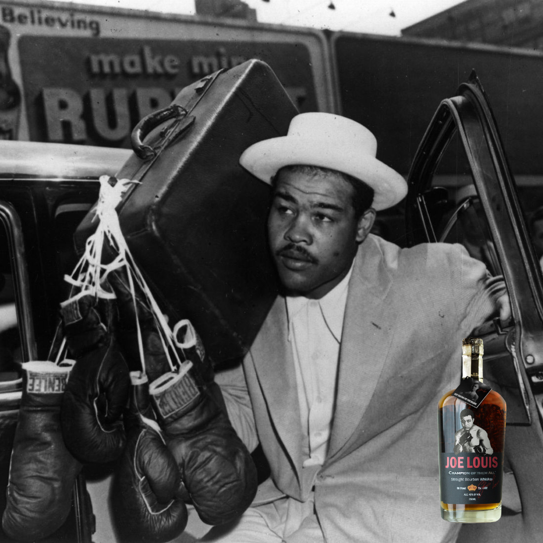 JoeLouisBourbon's tweet photo. The champ is hitting the road in 2022 heading to more liquor stores in Michigan, Kentucky, Kansas, Mississippi, Maine and expanding to Southern New England, Ohio and beyond. #JoeLouis #TrueAmericanSpirits #WheresJoe #HeresJoe https://t.co/jGmaw0hzuf