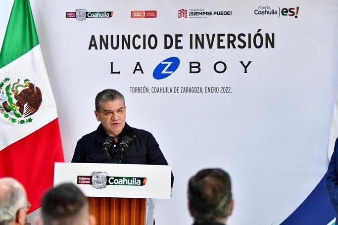 Hoy anunciamos la llegada de una inversión de 8 millones de dólares y 600 nuevos empleos a la ciudad de #Torreón por parte del fabricante de muebles <a href="/lazboy/">La-Z-Boy</a>.