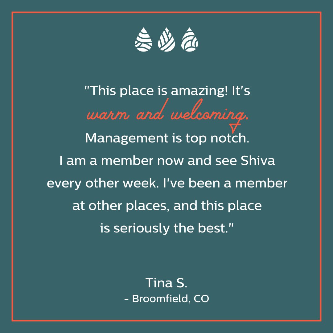 "Warm and welcoming." 🥰

Thank you, Tina R.! We appreciate the compliment and know that every Elements Massage® studio strives to provide the best experience possible, and the high customer satisfaction scores are proof of it.