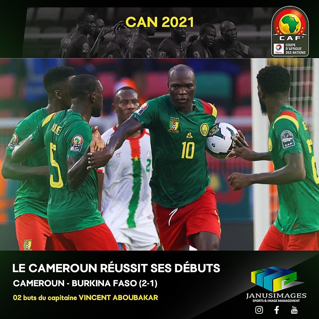 Janus_images's tweet photo. CAN 2021: Le 9 jan 2022 était un jour mémorable pour tout notre continent....⚽️🔥💯🇨🇲 Le complexe d'Olembe a retenu l'attention du monde entier... Bravo à notre capitaine Aboubakar Vincent pour son doublé magique. Bravo aux Lions Indomptables 
#janusimages #can2022 #cameroun2021 https://t.co/GaVGmgsGBk