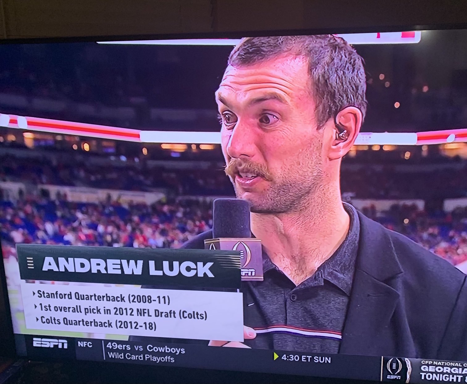 Matt Glenesk on X: Andrew Luck on the field at Lucas Oil Stadium. Carson,  nothing to worry about.  / X