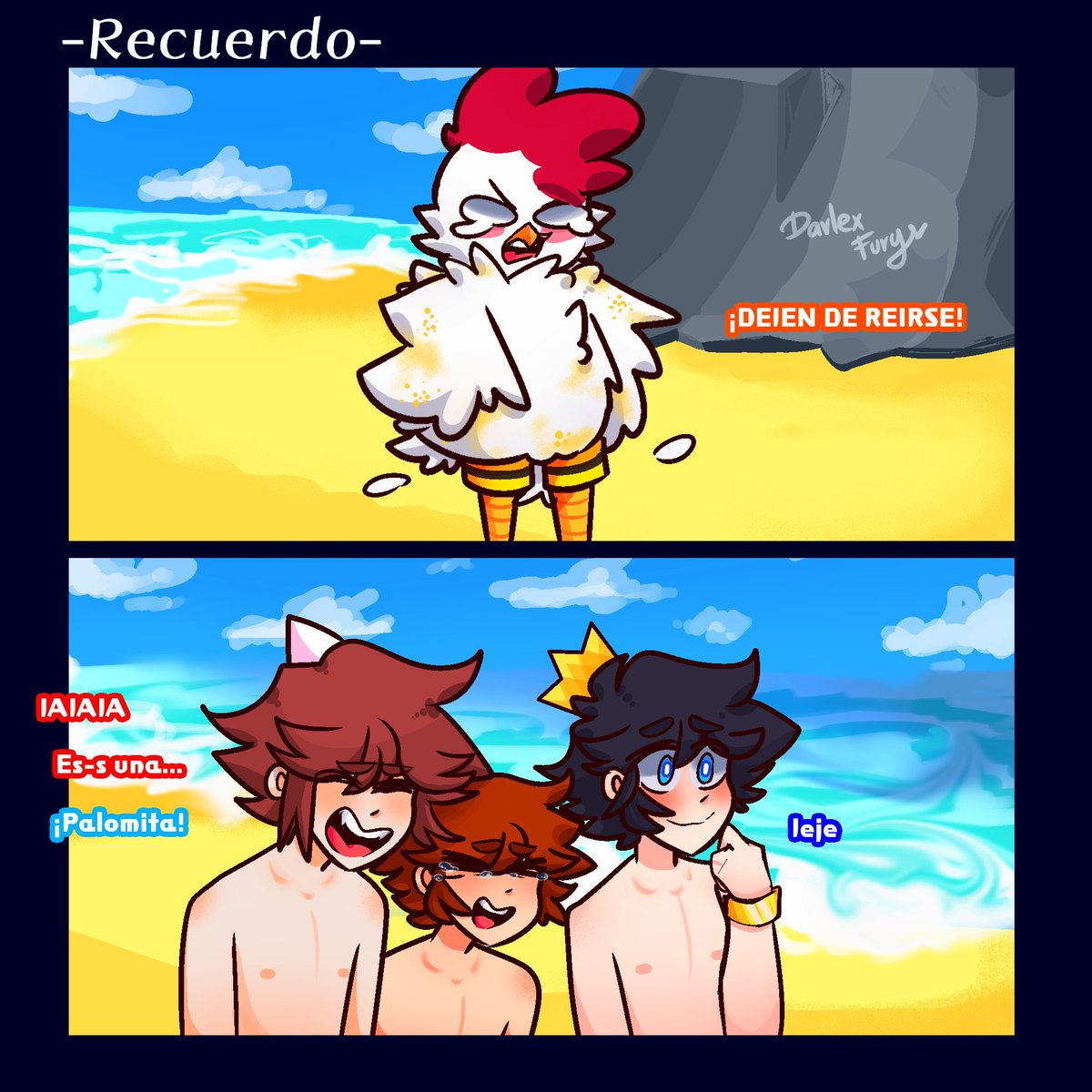 DamyFurY's tweet image. Como me divertí dibujar el cap de hoy
Aquí les dejo los dibujos...