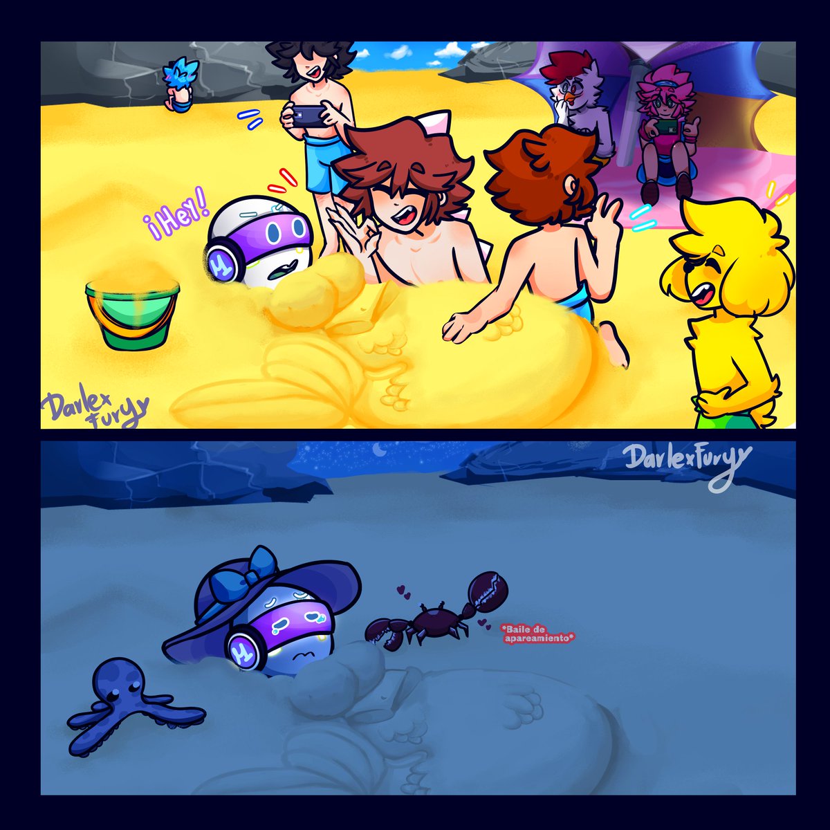 DamyFurY's tweet image. Como me divertí dibujar el cap de hoy
Aquí les dejo los dibujos...