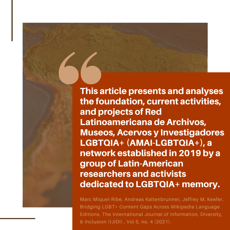 IJIDI1's tweet photo. In the latest @IJIDI1: Bridging LGBT+ Content Gaps Across Wikipedia Language Editions https://t.co/BU1gDH9yJX
#ContentDiversity #LGBT #OnlineCommunities #Wikipedia https://t.co/bXYFFvLzLW