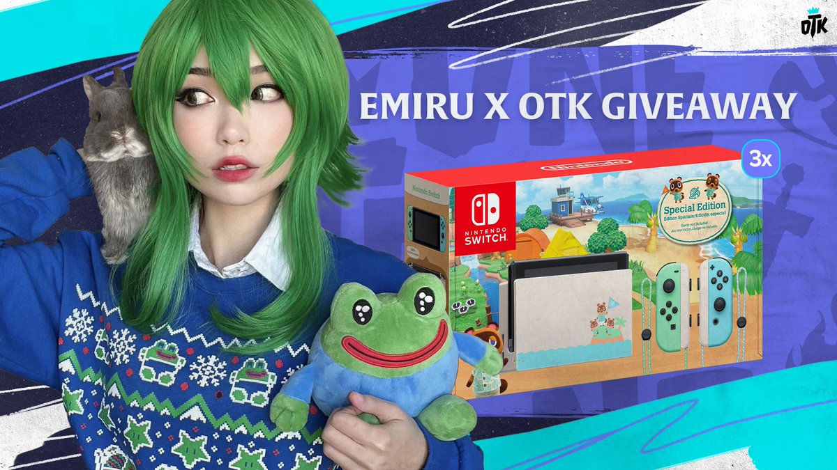 To celebrate me joining OTK, we're giving away three Animal Crossing Nintendo Switches!! :D To win, all you have to do is: 👑 Follow @emiru 👑 Follow @OTKnetwork 👑 RT/Like this post ENDS JAN 24TH