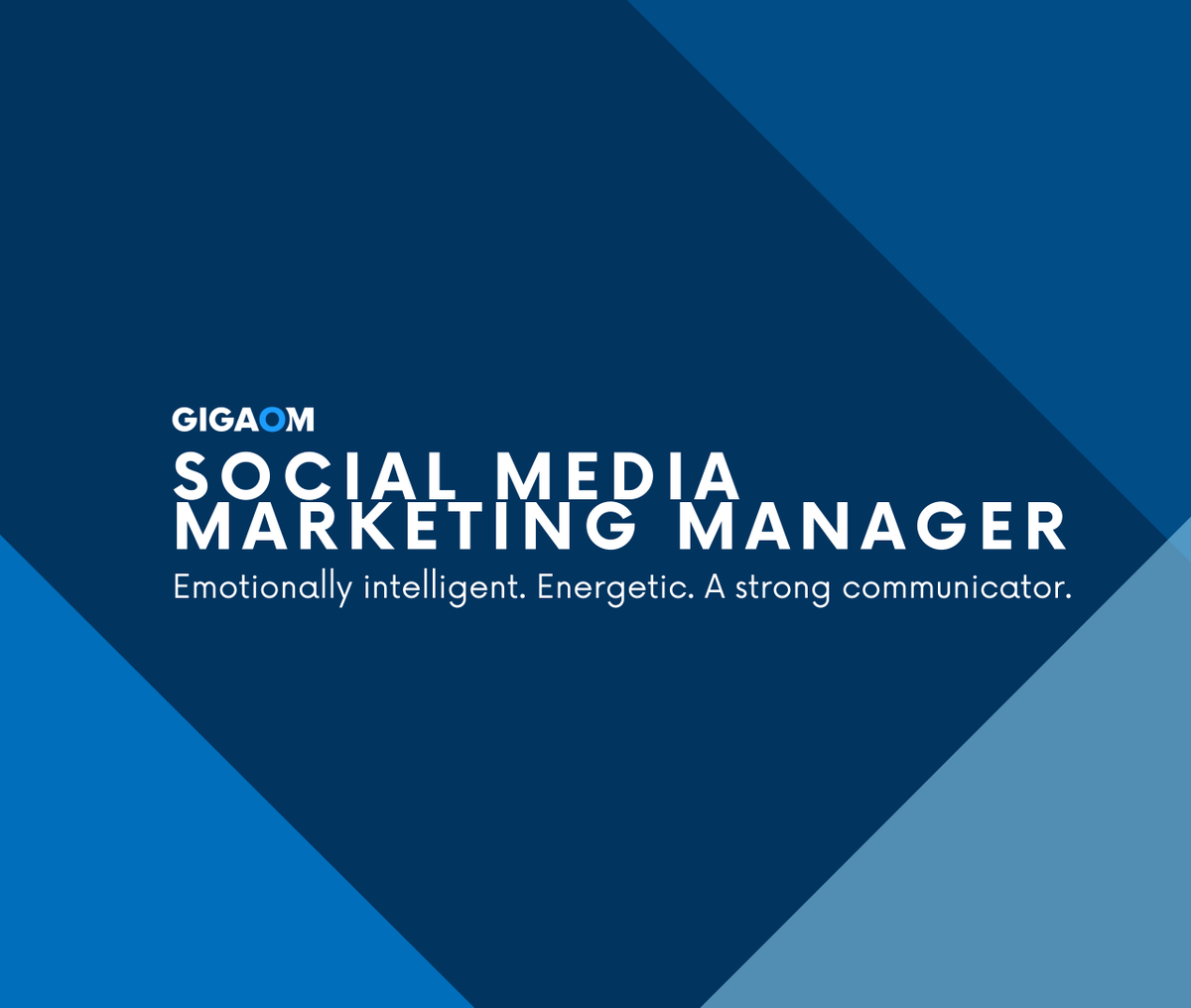 GigaOm is recruiting for the position of Social Media Marketing Manager: hubs.la/Q011MRFz0 

We are looking for an emotionally intelligent and energetic communicator to join our team. Apply now.  

#Hiring #GigaOm #JobVacancy