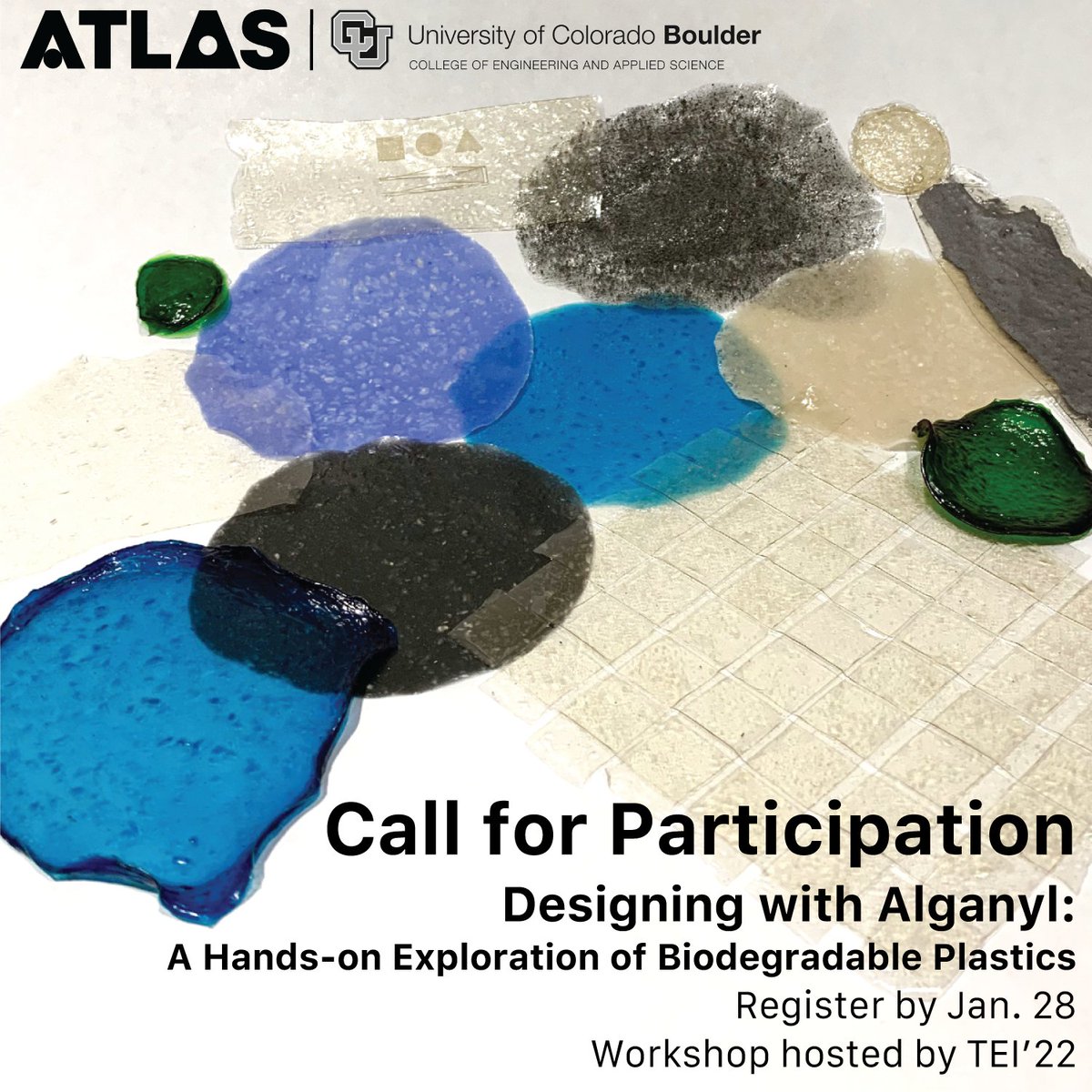 Fiona Bell (@fionaaabelll) on Twitter photo Interested in learning how to make bioplastics? Sign up for my studio with <a href="/mirela_alistar/">Mirela Alistar</a> at the <a href="/tei_conf/">TEI Conference</a> "Designing with Alganyl: A Hands-on Exploration of Biodegradable Plastics". Learn more here: sites.google.com/colorado.edu/d… Interested in learning how to make bioplastics? Sign up for my studio with <a href="/mirela_alistar/">Mirela Alistar</a> at the <a href="/tei_conf/">TEI Conference</a> "Designing with Alganyl: A Hands-on Exploration of Biodegradable Plastics". Learn more here: sites.google.com/colorado.edu/d…